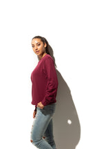 Just Like Hero HERO-1020, Unisex Blank Crewneck Sweatshirt, Maroon