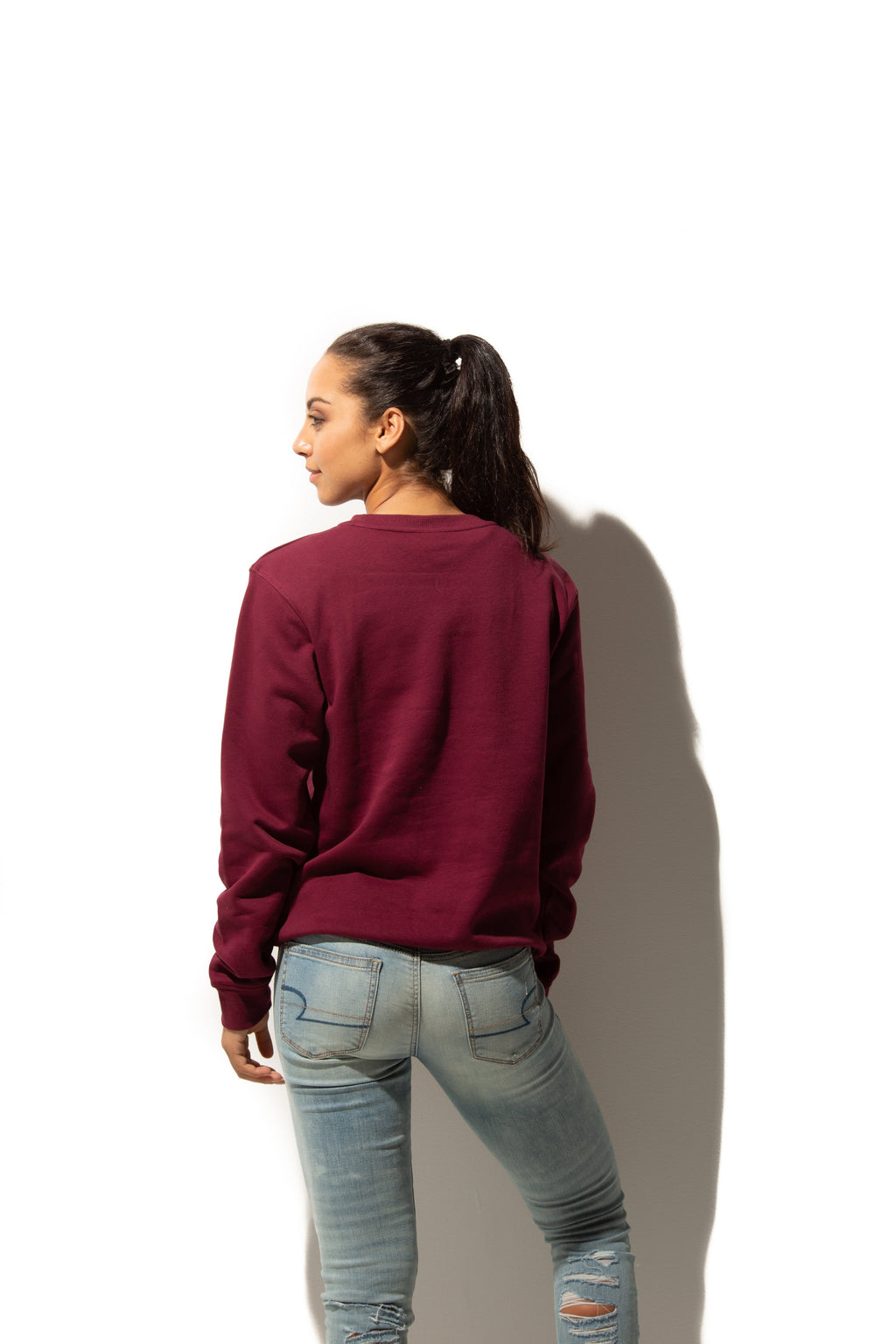 Just Like Hero HERO-1020, Unisex Blank Crewneck Sweatshirt, Maroon