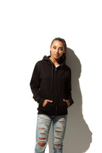 Just Like Hero HERO-3020, Unisex Full Zip Hoodie, Black