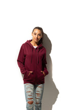 Just Like Hero HERO-3020, Unisex Full Zip Hoodie, Maroon