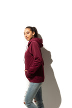 Just Like Hero HERO-3020, Unisex Full Zip Hoodie, Maroon
