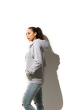 Just Like Hero HERO-3020, Unisex Full Zip Hoodie, Sport Grey