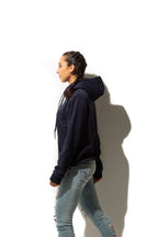 Just Like Hero HERO-2020, Unisex Blank Hoodie, Navy Blue
