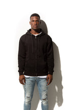 Just Like Hero HERO-3020, Unisex Full Zip Hoodie, Black
