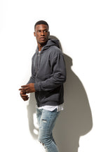 Just Like Hero HERO-3020, Unisex Full Zip Hoodie, Dark Heather