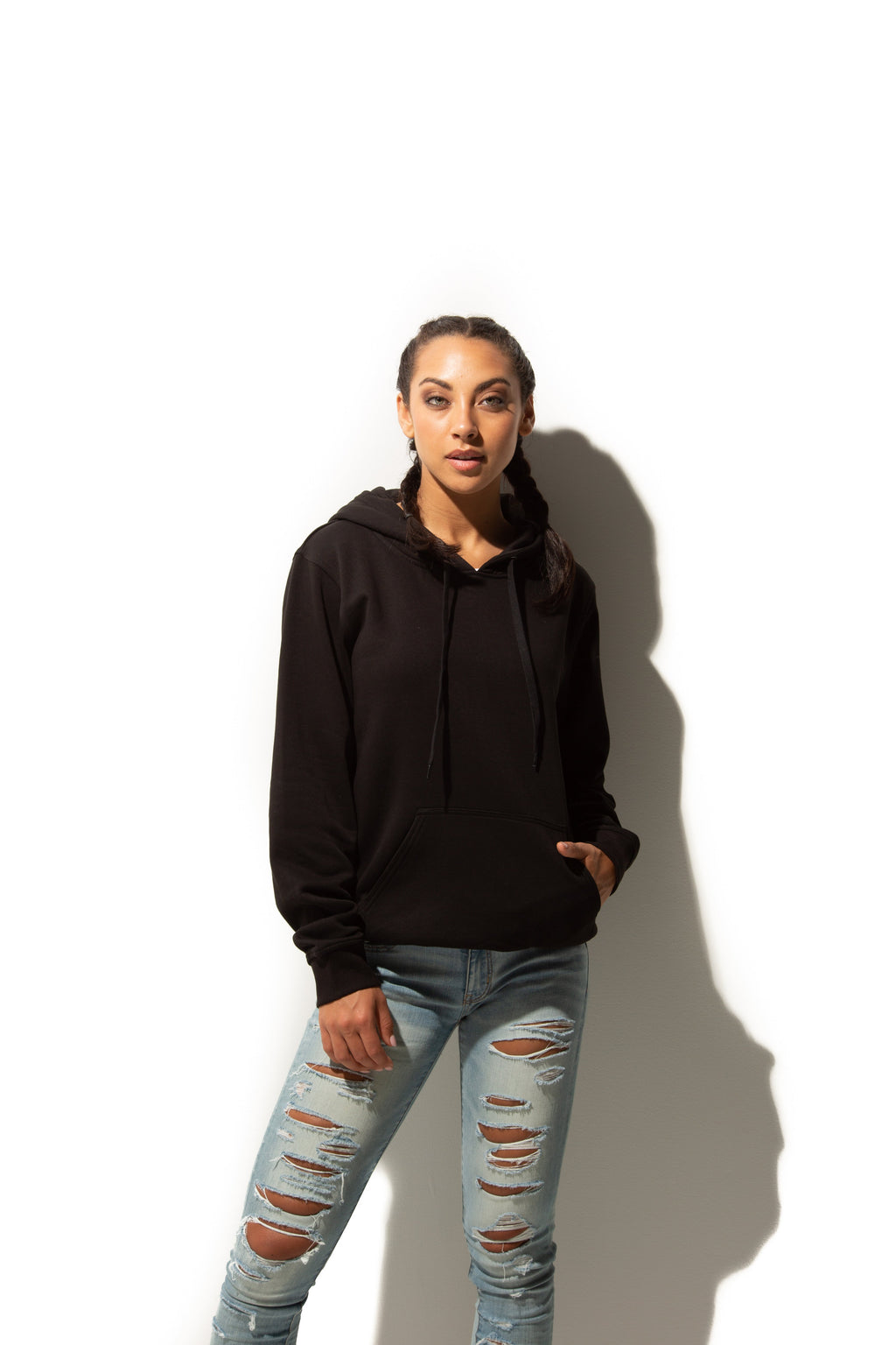 Just Like Hero HERO-2020, Unisex Blank Hoodie, Black