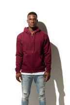 Just Like Hero HERO-3020, Unisex Full Zip Hoodie, Maroon