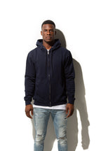 Just Like Hero HERO-3020, Unisex Full Zip Hoodie, Navy Blue