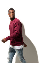 Just Like Hero HERO-1020, Unisex Blank Crewneck Sweatshirt, Maroon