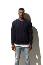 Just Like Hero HERO-1020, Unisex Blank Crewneck Sweatshirt, Navy Blue