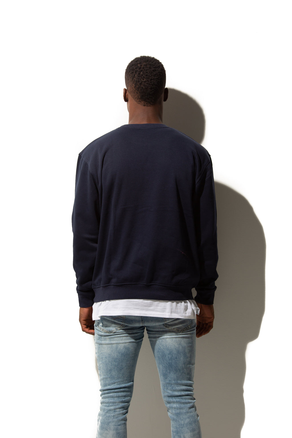 Just Like Hero HERO-1020, Unisex Blank Crewneck Sweatshirt, Navy Blue
