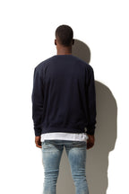 Just Like Hero HERO-1020, Unisex Blank Crewneck Sweatshirt, Navy Blue