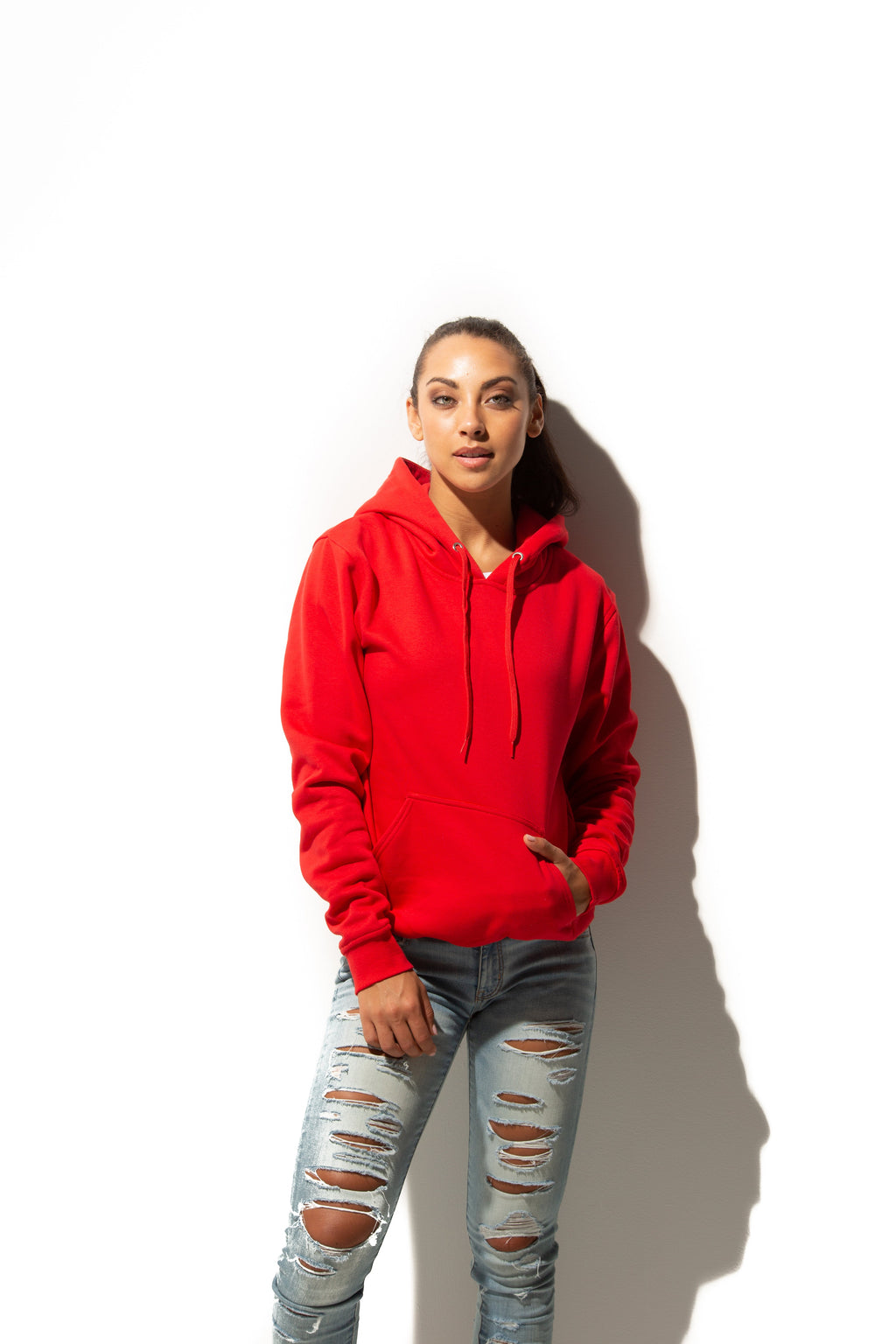 Just Like Hero HERO-2020, Unisex Blank Hoodie, Red