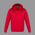CX2 L00667, - Cypress Creek - Adult Polyester Full-zip Hooded Sweatshirt, Red