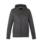 CX2 L00668, - Cypress Creek - Ladies Polyester Full-zip Hooded Sweatshirt, Charcoal