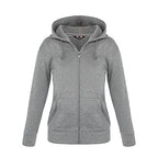CX2 L00668, - Cypress Creek - Ladies Polyester Full-zip Hooded Sweatshirt, Grey