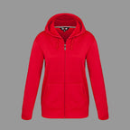 CX2 L00668, - Cypress Creek - Ladies Polyester Full-zip Hooded Sweatshirt, Red