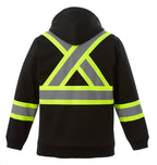 CX2 Hi-Vis L00682, - Freedom - Hi-vis Full Zip Hooded Sweatshirt, Black