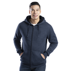 Muskoka Trail L00785, - Yolo - Adult Full-zip Hooded Sweatshirt W/ Sherpa Fleece, Navy Heather