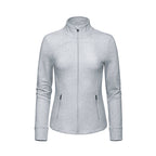 Heritage 54 L00851, - Adventurer - Ladies French Terry Performance Full Zip Sweatshirt, Athletic Heather Grey