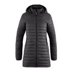 Muskoka Trail L00903, - Glacier Bay - Ladies Full Length Puffy Jacket W/ Detachable Hood, Charcoal