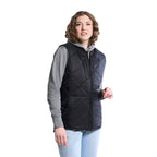 CX2 L01095, - Driftwood - Stylized Quilted Freezer Vest, Black