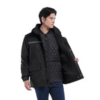 CX2 L01120, - Pinnacle - Heavy Duty 3 In 1 Parka W/ Detachable Hood, Black