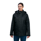 CX2 L01125, - Rainier - Full Length Raincoat With Detachable Hood, Black
