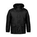 CX2 L01125, - Rainier - Full Length Raincoat With Detachable Hood, Black
