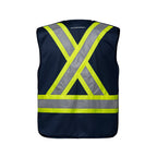 CX2 Hi-Vis L01145, - Vanguard - Tricot Hi-vis 5 Point Tear-away Vest - Dual Sized, Navy