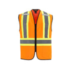CX2 Hi-Vis L01150, - Scout - Adult Tricot Hi-vis Zipper Front Vest, Hi-Vis Orange