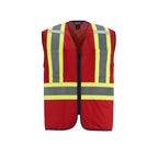 CX2 Hi-Vis L01150, - Scout - Adult Tricot Hi-vis Zipper Front Vest, Red
