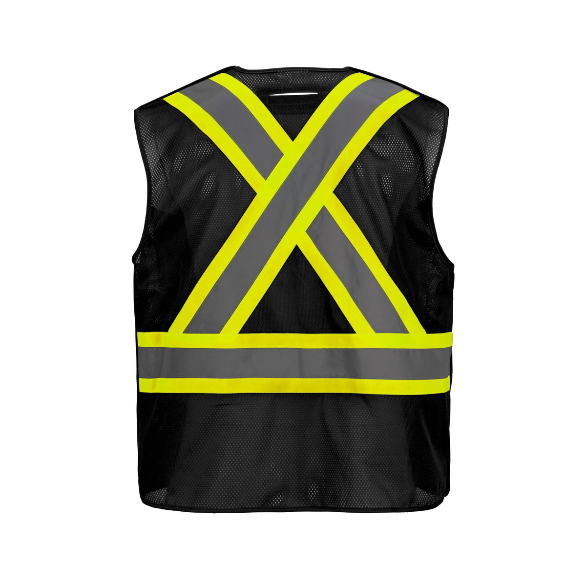 CX2 Hi-Vis L01155, - Sentinel - Mesh Hi-vis 5 Point Tear-away Vest - Dual Sized, Black