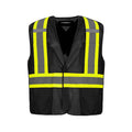 CX2 Hi-Vis L01155, - Sentinel - Mesh Hi-vis 5 Point Tear-away Vest - Dual Sized, Black