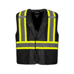 CX2 Hi-Vis L01155, - Sentinel - Mesh Hi-vis 5 Point Tear-away Vest - Dual Sized, Black
