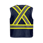 CX2 Hi-Vis L01155, - Sentinel - Mesh Hi-vis 5 Point Tear-away Vest - Dual Sized, Navy