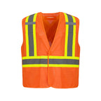CX2 Hi-Vis L01155, - Sentinel - Mesh Hi-vis 5 Point Tear-away Vest - Dual Sized, Fluorescent Orange