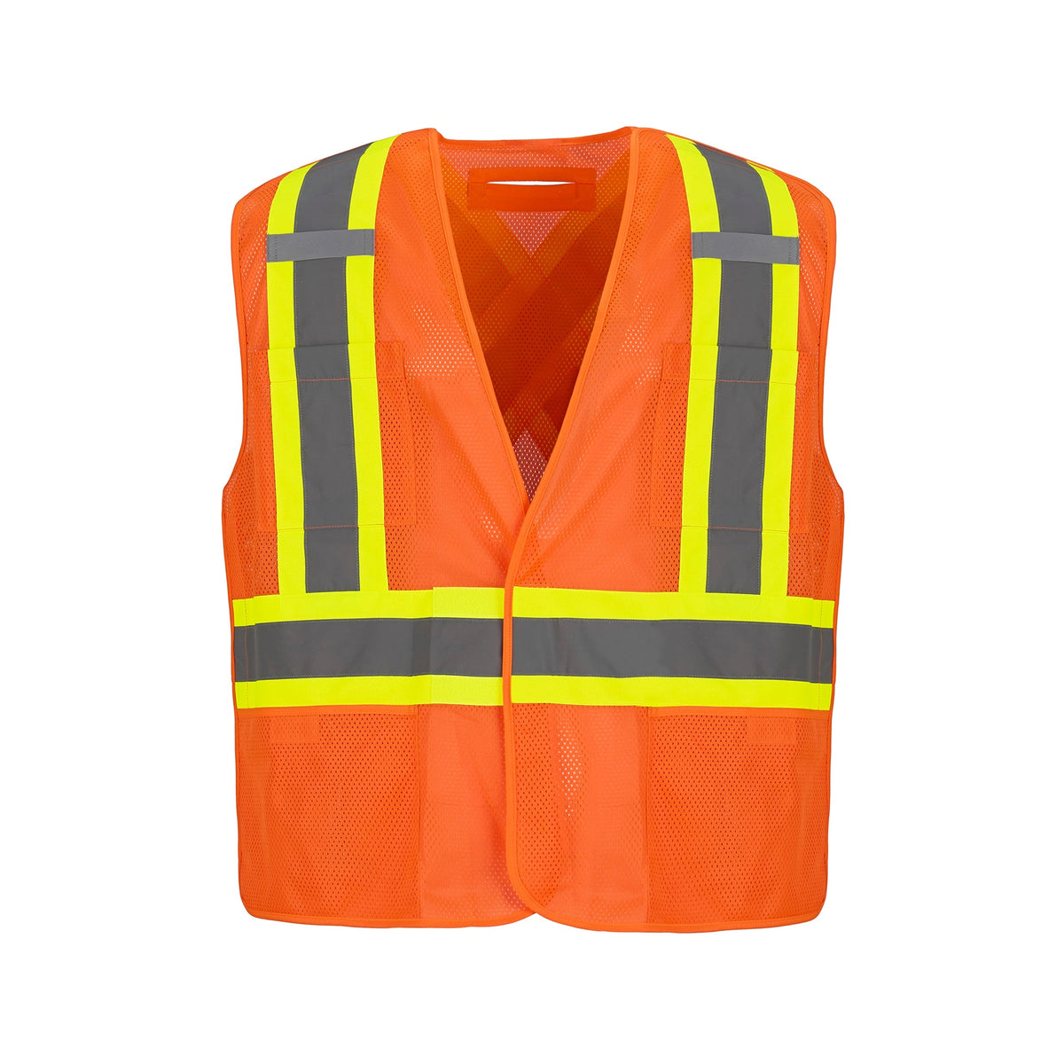 CX2 Hi-Vis L01155, - Sentinel - Mesh Hi-vis 5 Point Tear-away Vest - Dual Sized, Fluorescent Orange
