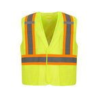 CX2 Hi-Vis L01155, - Sentinel - Mesh Hi-vis 5 Point Tear-away Vest - Dual Sized, Fluorescent Yellow