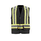 CX2 Hi-Vis L01190, - Surveyor - Hi-vis Surveyor’s Vest - Sized, Black