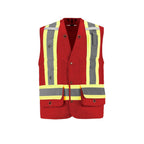 CX2 Hi-Vis L01190, - Surveyor - Hi-vis Surveyor’s Vest - Sized, Red
