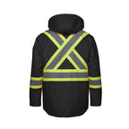 CX2 L01205, - Storm - Full Length Hi-viz Raincoat With Detachable Hood, Black