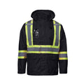 CX2 L01205, - Storm - Full Length Hi-viz Raincoat With Detachable Hood, Black