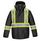 CX2 Hi-Vis L01250, - Armour - Hi-vis Insulated Parka W/ Detachable Hood, Black