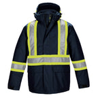 CX2 Hi-Vis L01250, - Armour - Hi-vis Insulated Parka W/ Detachable Hood, Navy