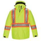 CX2 Hi-Vis L01250, - Armour - Hi-vis Insulated Parka W/ Detachable Hood, Hi-Vis Yellow