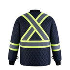 CX2 Hi-Vis L01277, - Peterbuilt - Hi-vis 3 In 1 Bomber Jacket W/ Detachable Hood, Navy
