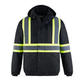 CX2 Hi-Vis L01277, - Peterbuilt - Hi-vis 3 In 1 Bomber Jacket W/ Detachable Hood, Black