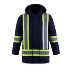 CX2 Hi-Vis L01292, - Kingpin - Cotton Canvas Hi-vis Insulated Parka W/ Detachable Hood, Navy