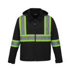 CX2 Hi-Vis L01305, - Shield - Hi-vis Softshell Jacket W/ Detachable Hood, Black